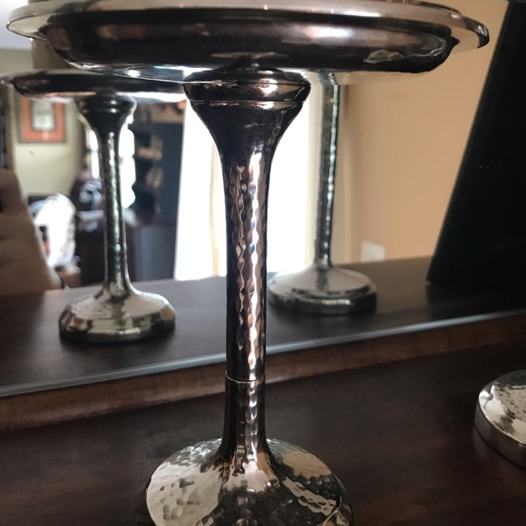 Pottery barn candle holders and candles - Picture 3 of 5